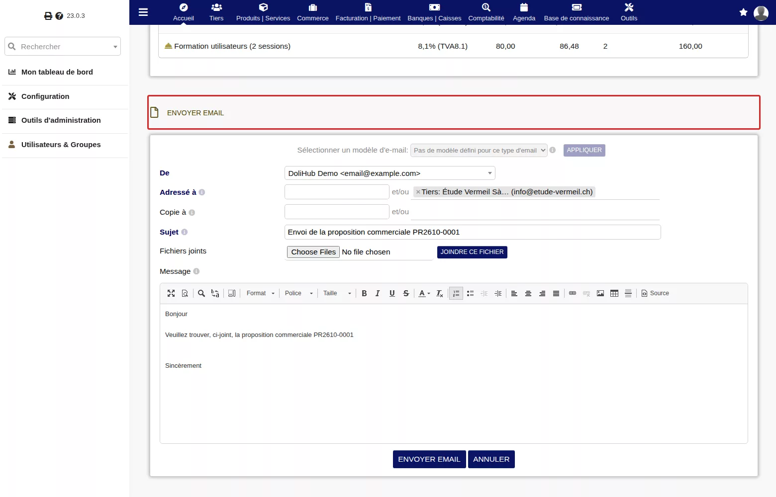 Capture : 04 email